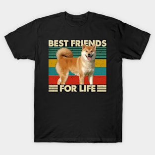 Cute and Curled Shiba Best Friends For Life Tee Delight T-Shirt